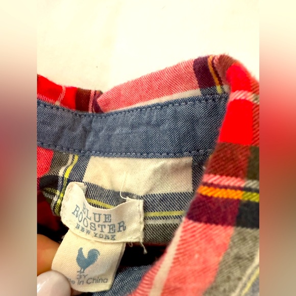 Blue Rooster plaid button up front  shirt 3Y - Picture 2 of 3